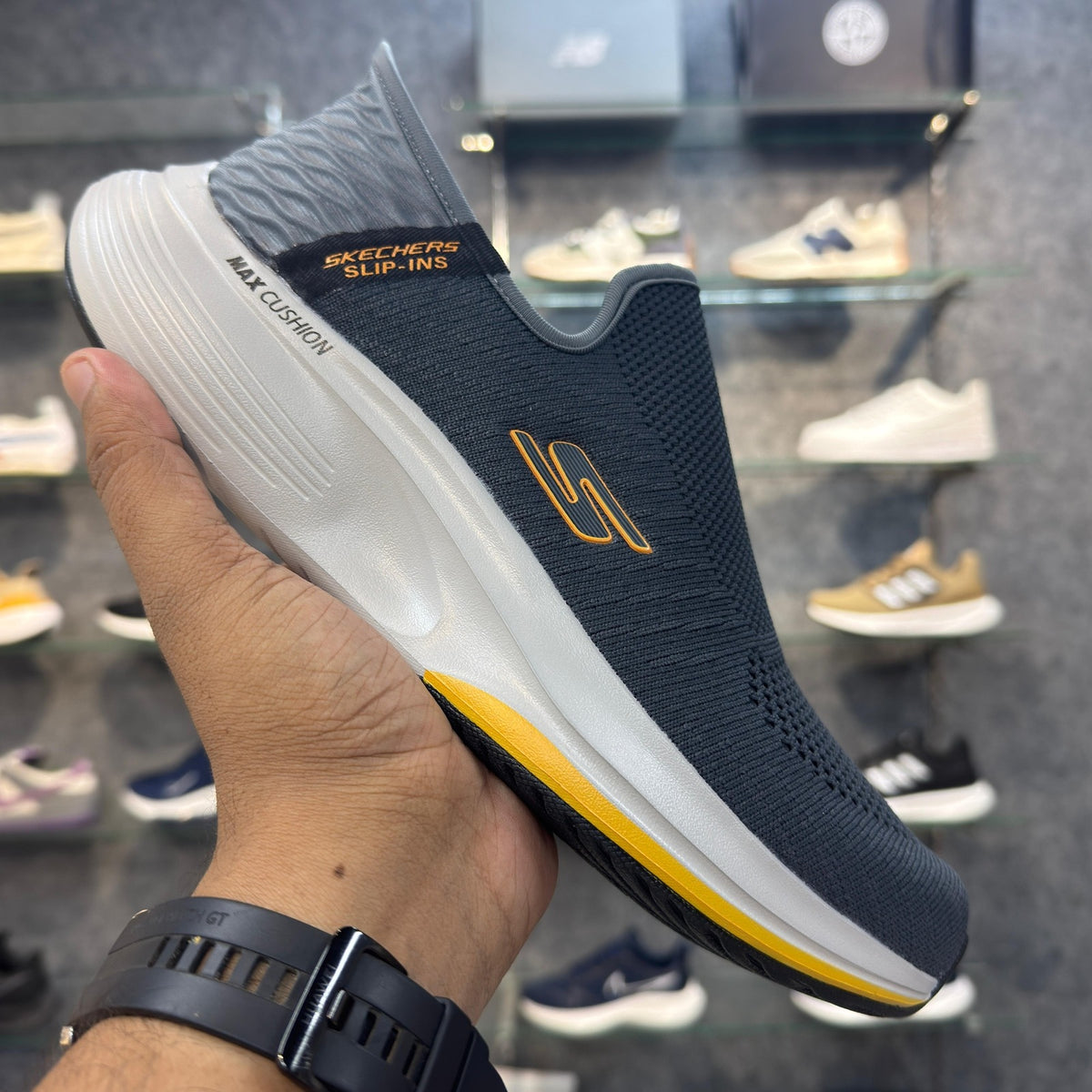 Buy Skecher Slip-ins Dark Grey Online in Pakistan – Ohpairpk