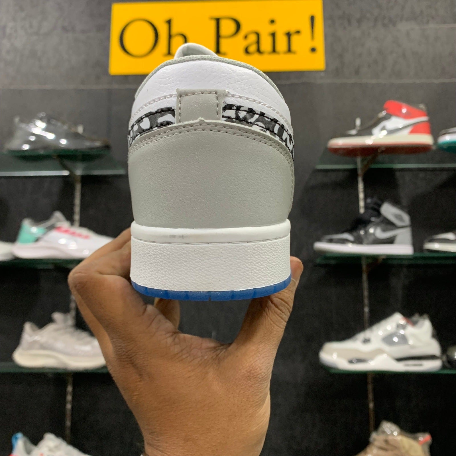 AJ 1 Low Grey White Blue