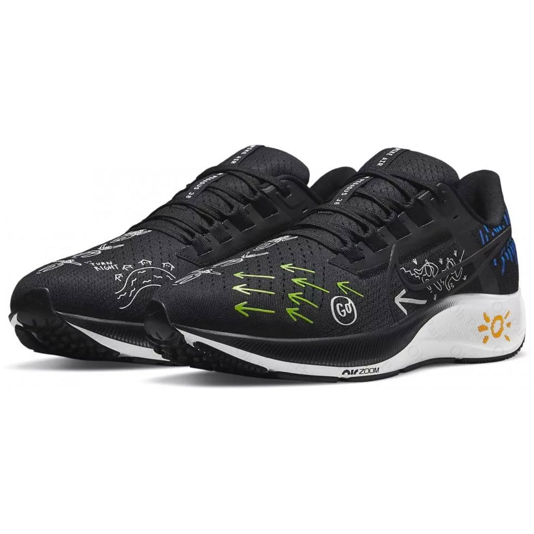 NK Air Zoom Pegasus 38 x joy Yamusangie 'Running Thoughts ‑ Black'