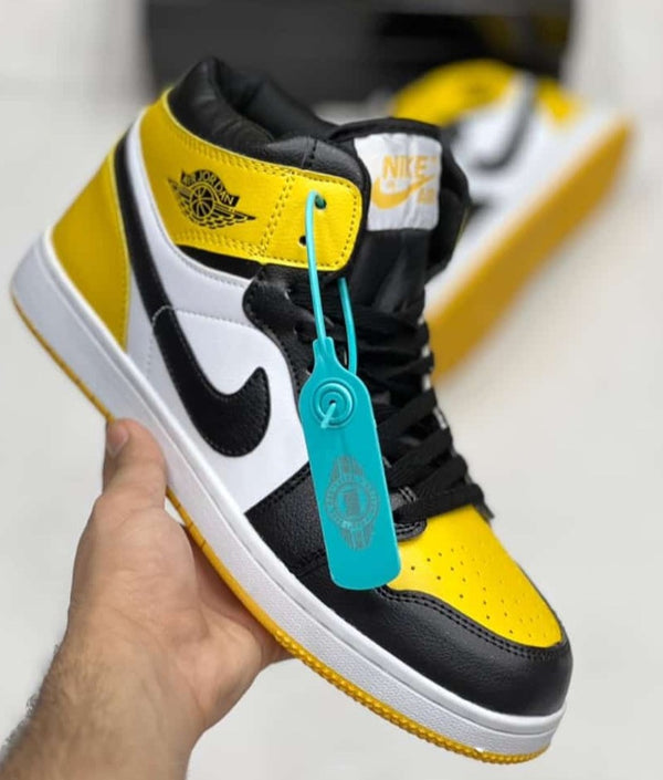 Ar Jrdn 1 Mid Yellow Toe Black