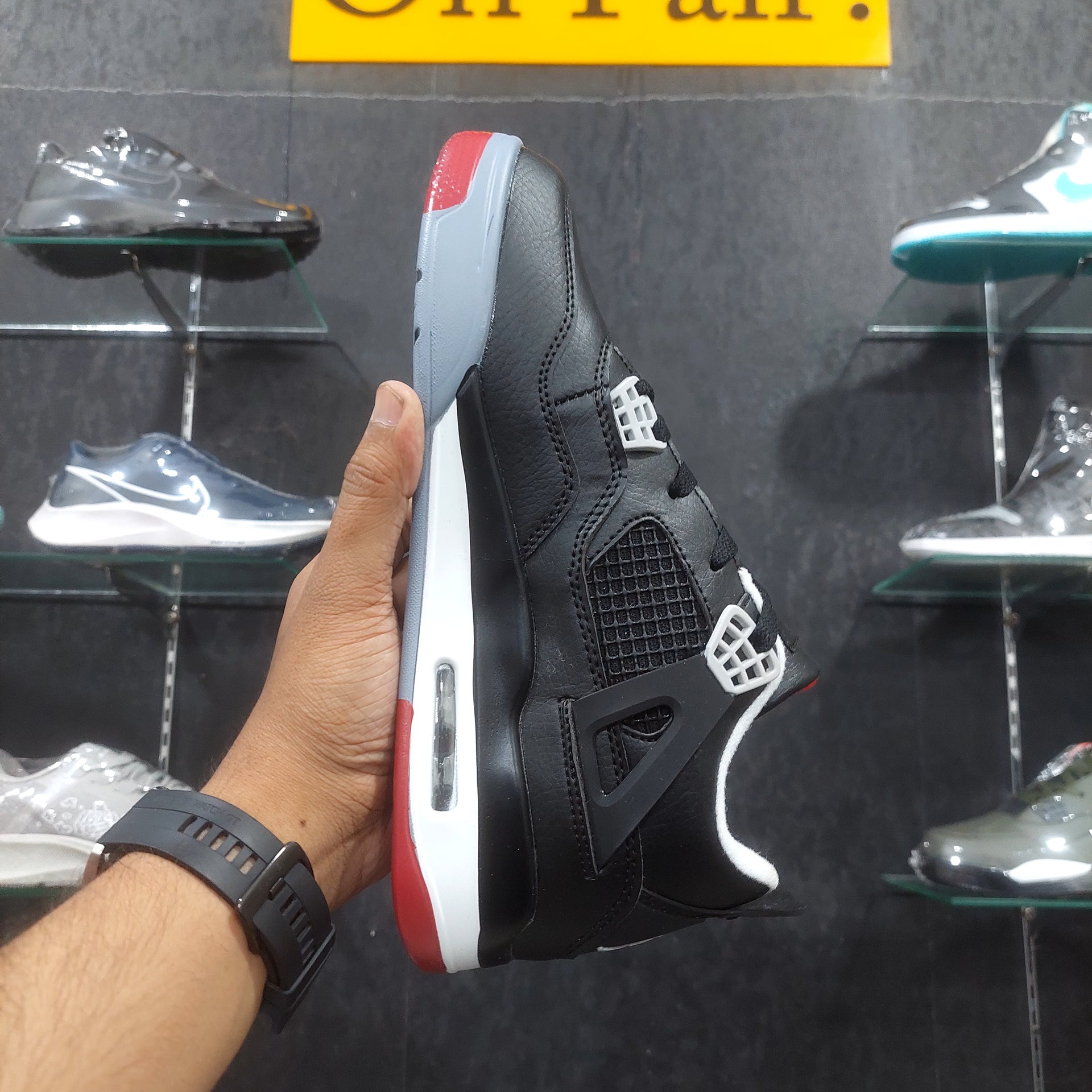 Premium AJ4 Black Gray Red B/W