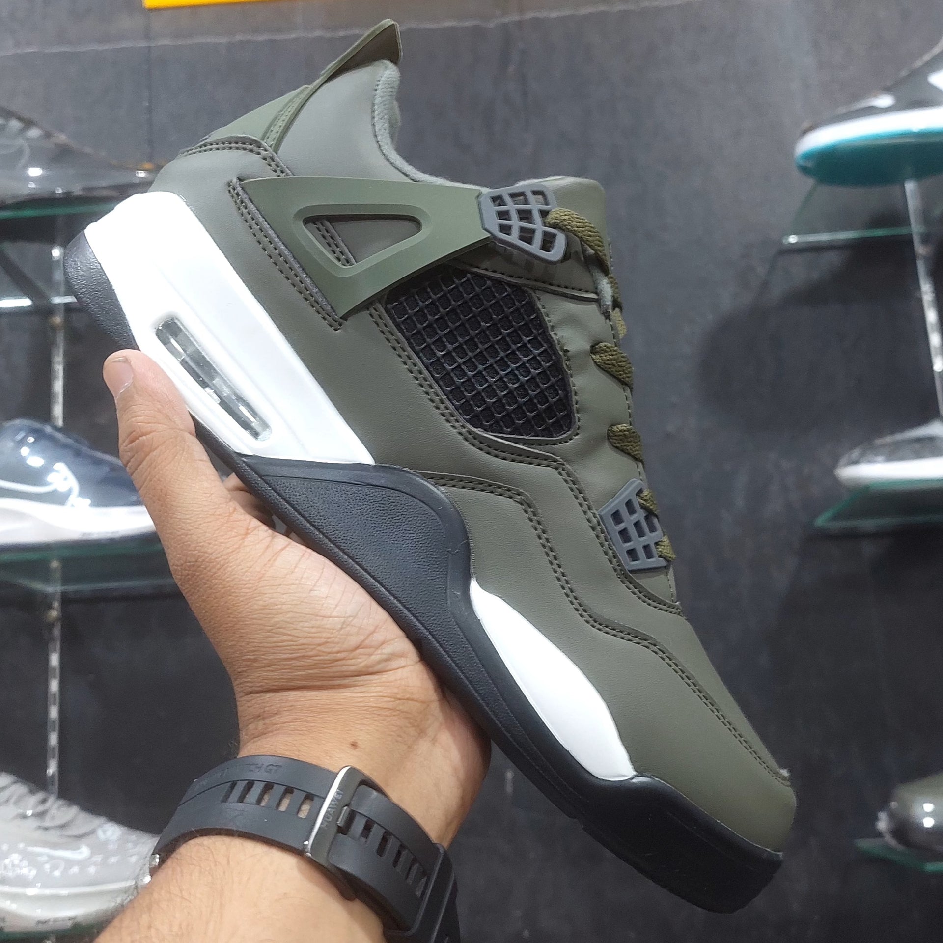 Premium AJ4 Army Green