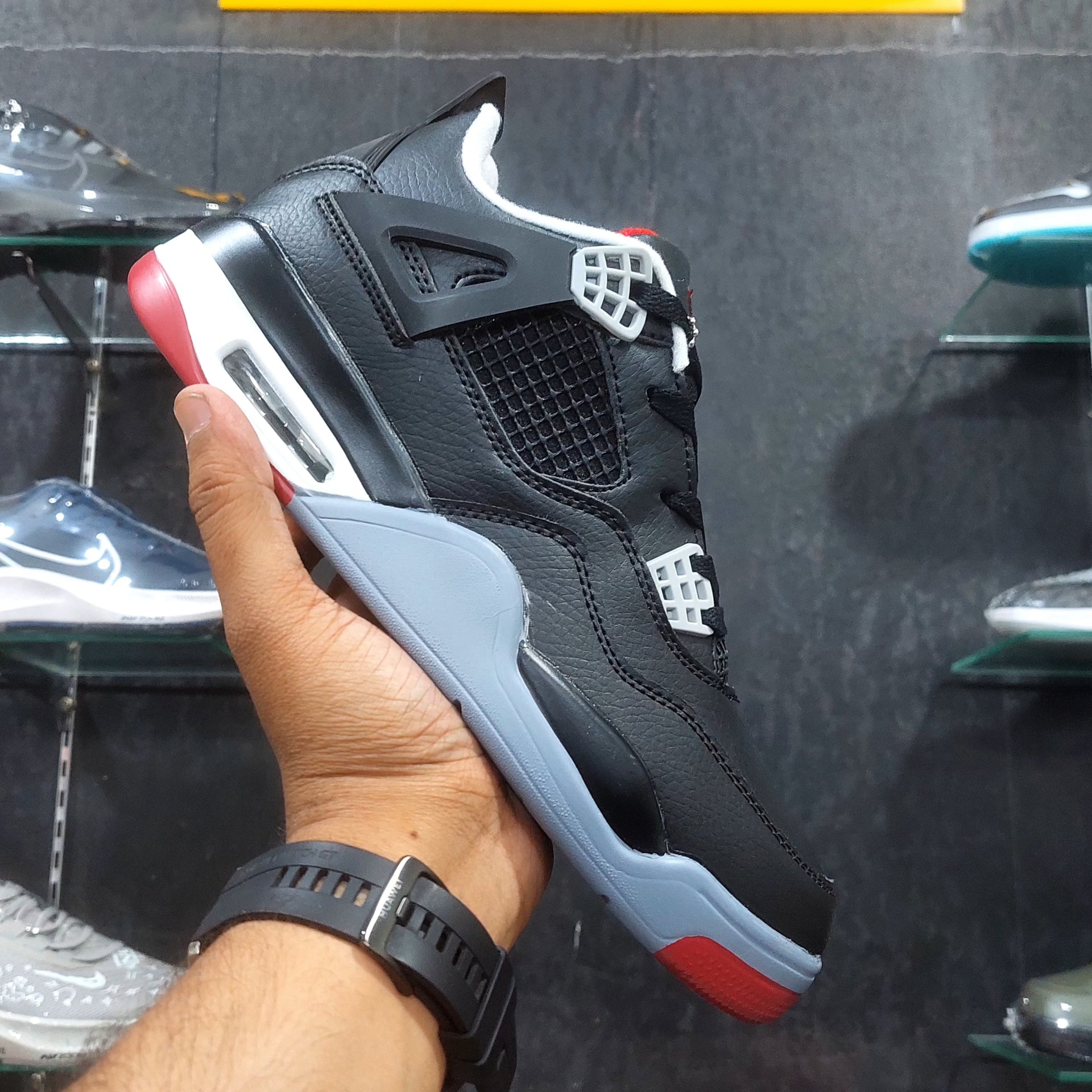 Premium AJ4 Black Gray Red B/W