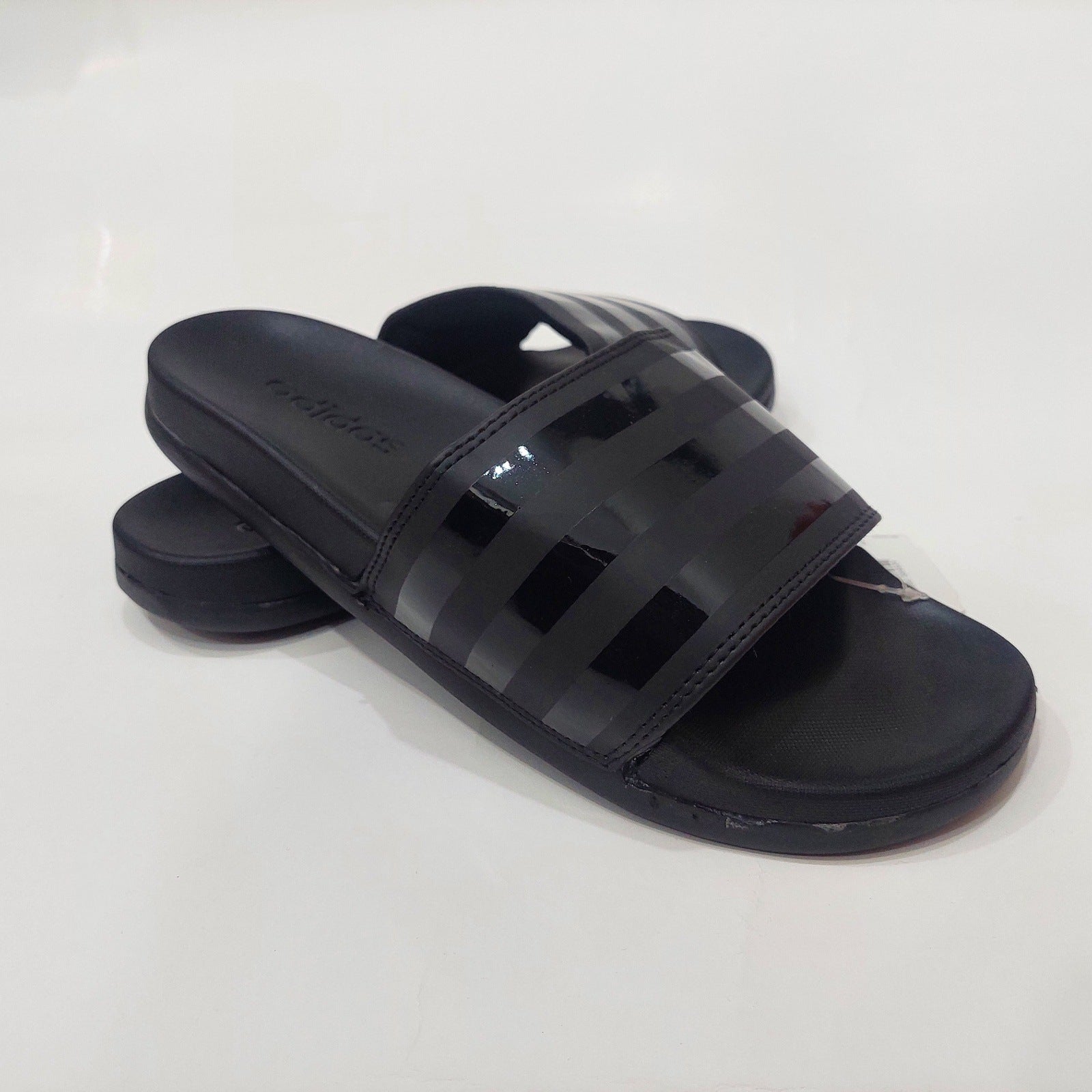 AD Adlite Slides Three Stripes - Black Women