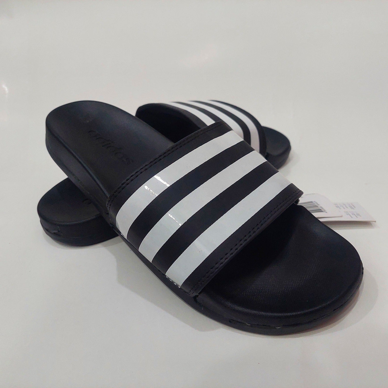 AD Adlite Slides Three Stripes - Black/White Women