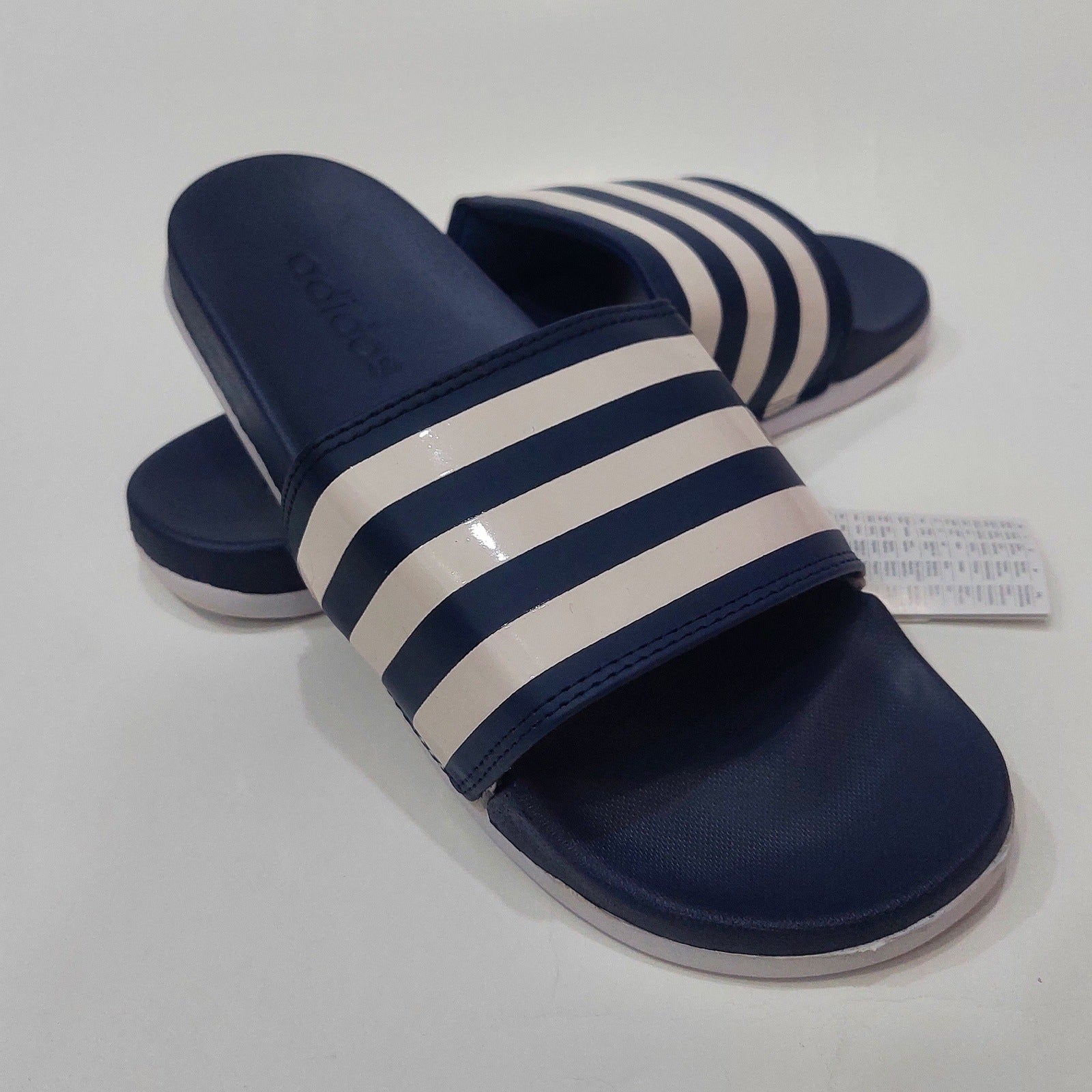AD Adlite Slides Three Stripes - Blue/White Women