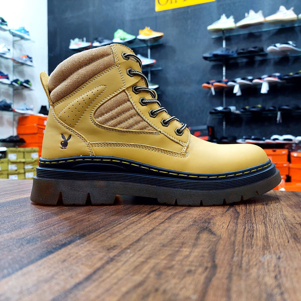 P-B Leather Boots Mustard