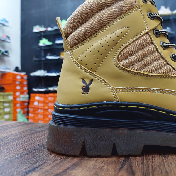 P-B Leather Boots Mustard