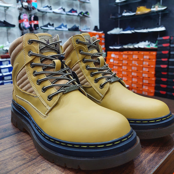 P-B Leather Boots Mustard