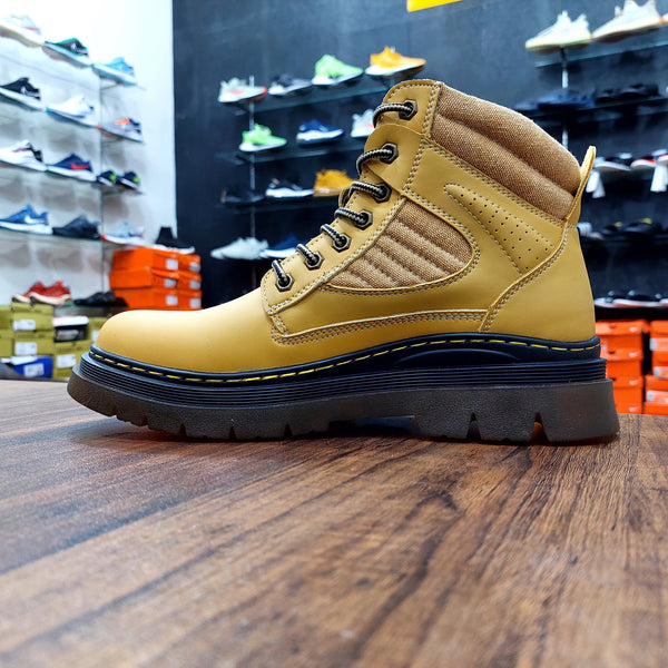 P-B Leather Boots Mustard