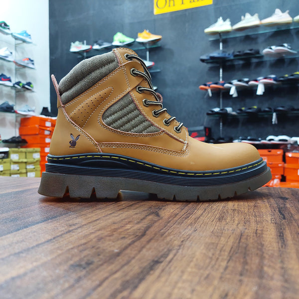 P-B Leather Boots Brown