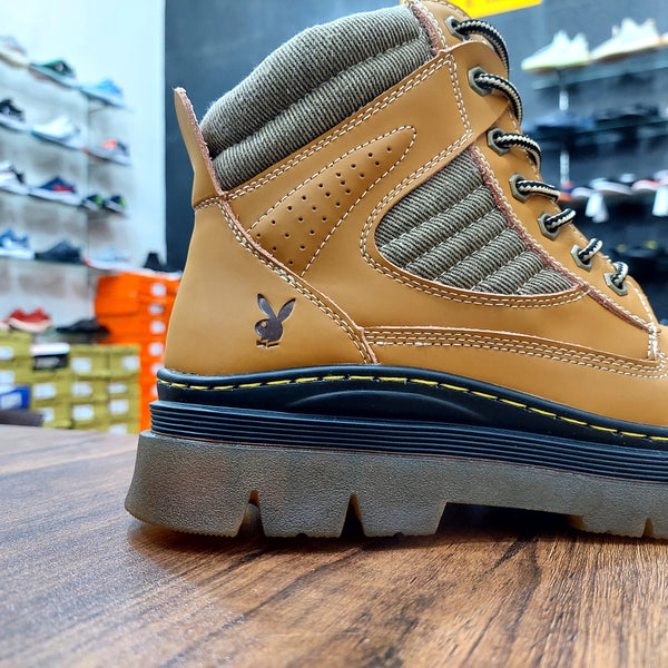 P-B Leather Boots Brown