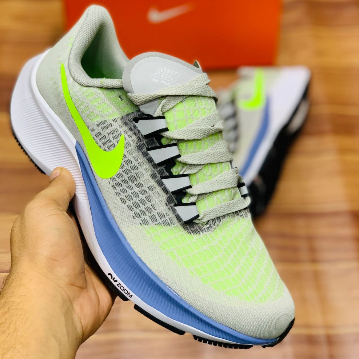 Nk Air Zoom Pegasus 37 Green Blue