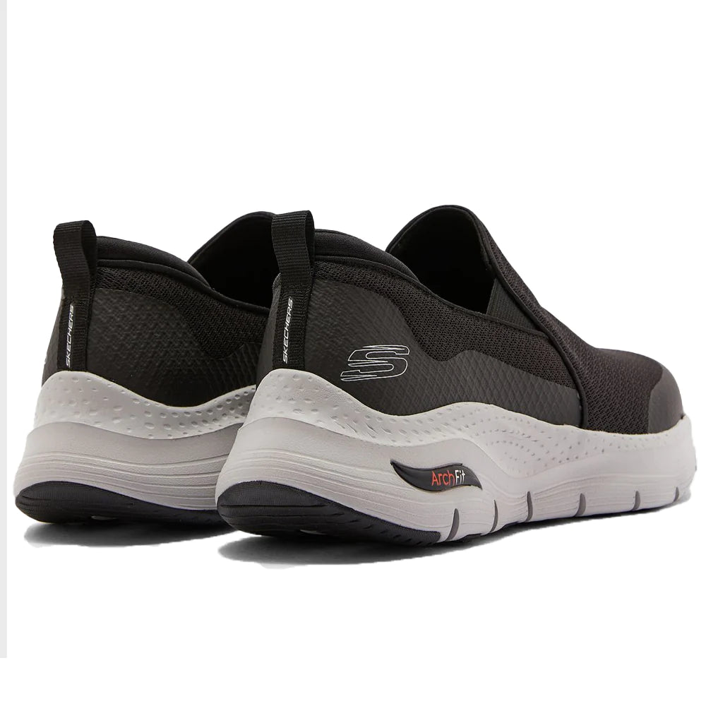 Comfort in Every Step: How Sketcher's Arch Fit Banlin Black/White/Grey Brings Joy to Flat Feet