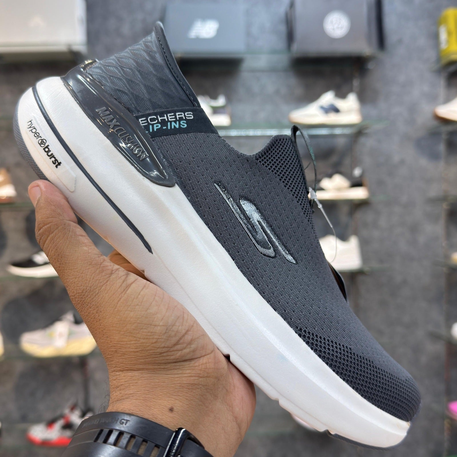 Skechers Hyperburst Max Cushion Slip-ins Grey