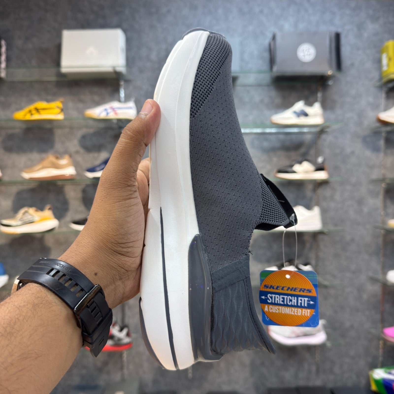 Skechers Hyperburst Max Cushion Slip-ins Grey
