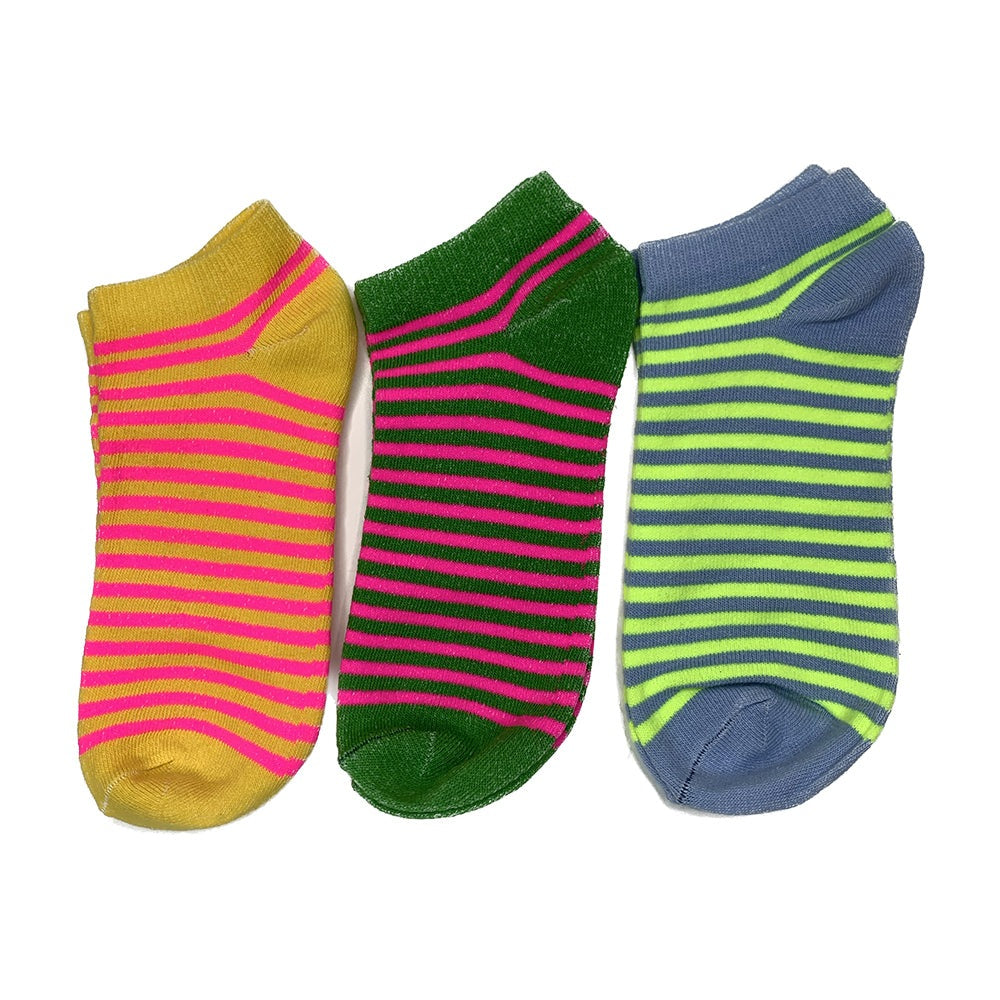 Women Ankle Stripes Socks Pack of 3