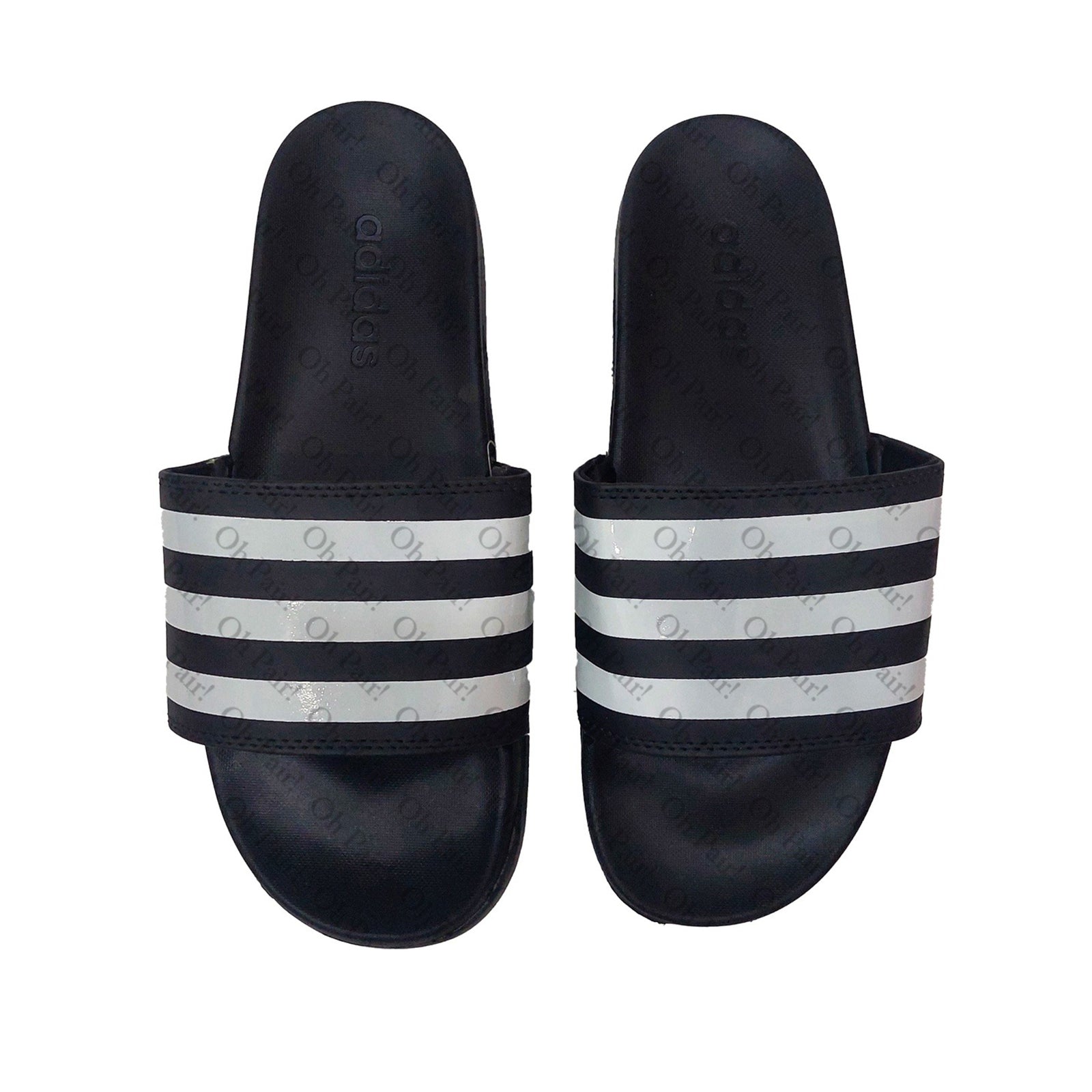 AD Adlite Slides Three Stripes - Black/White Women