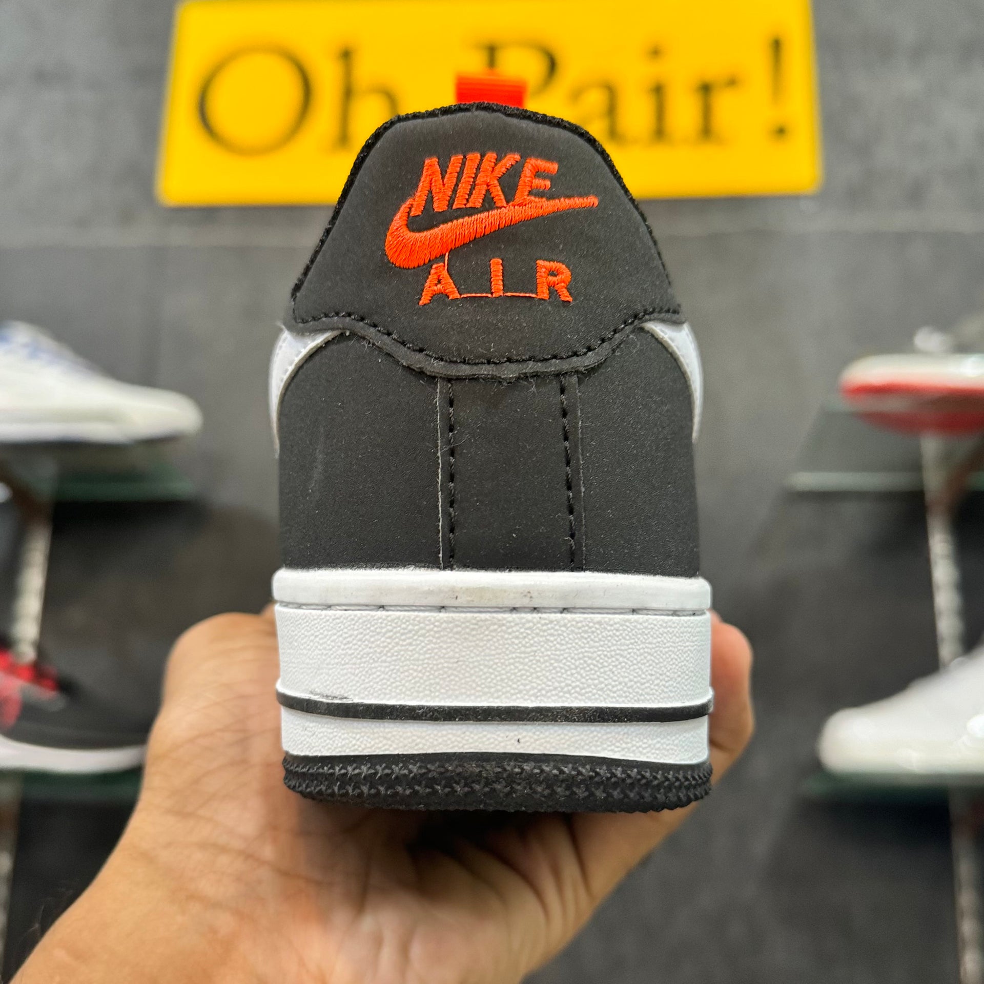 AF 1 Black White Swoosh