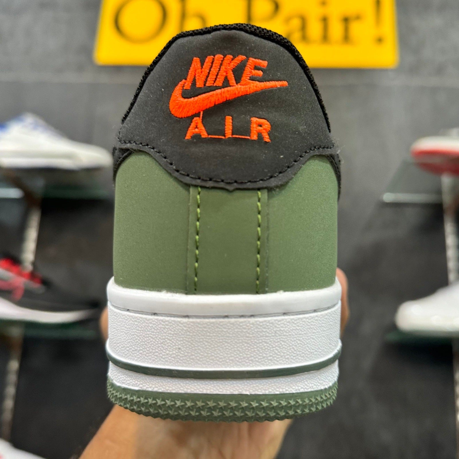 AF 1 Green Black Swoosh