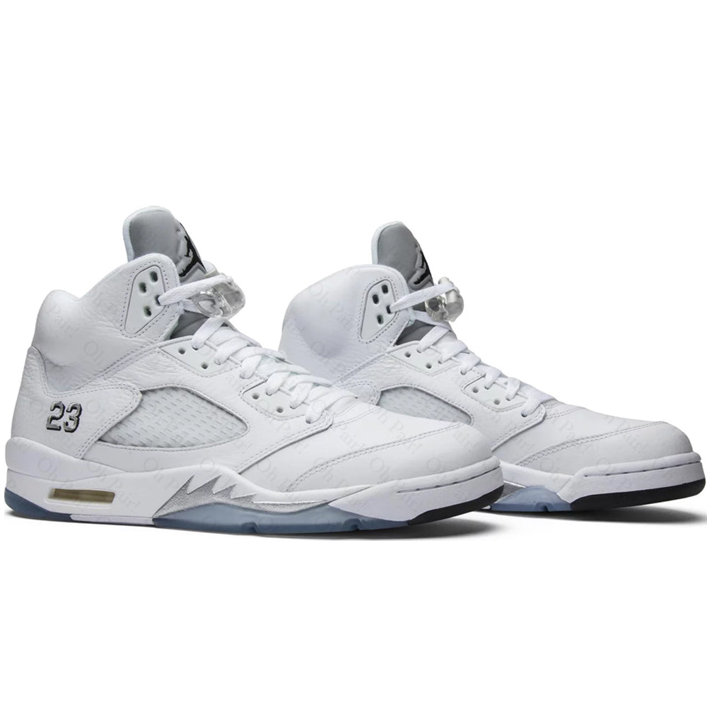 AJ 5 Retro White Metallic