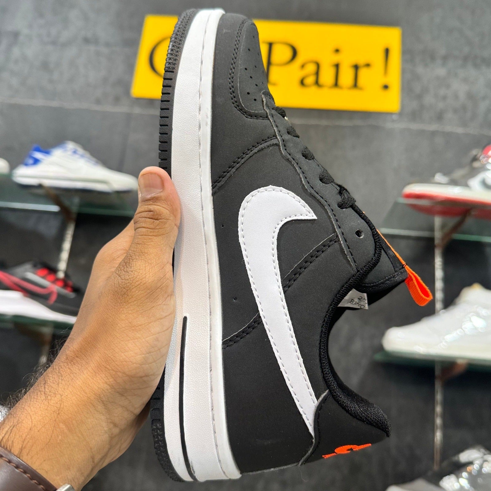 AF 1 Black White Swoosh