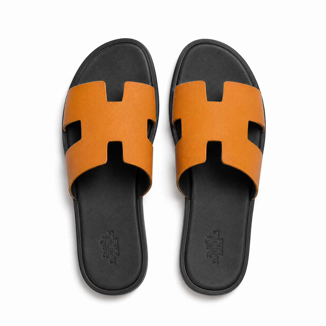 H Izmir Sandals (Slides) - Suede Brown Black