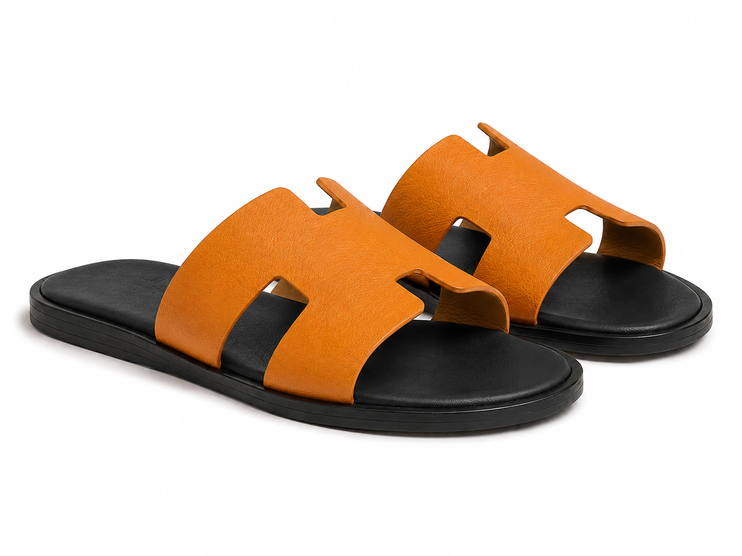 H Izmir Sandals (Slides) - Suede Brown Black