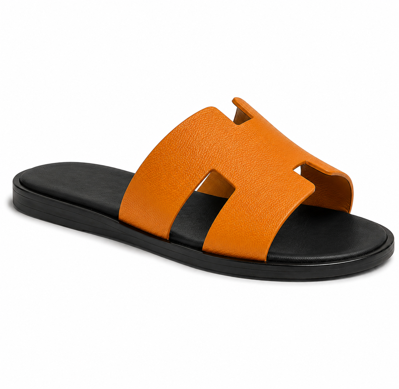 H Izmir Sandals (Slides) - Suede Brown Black