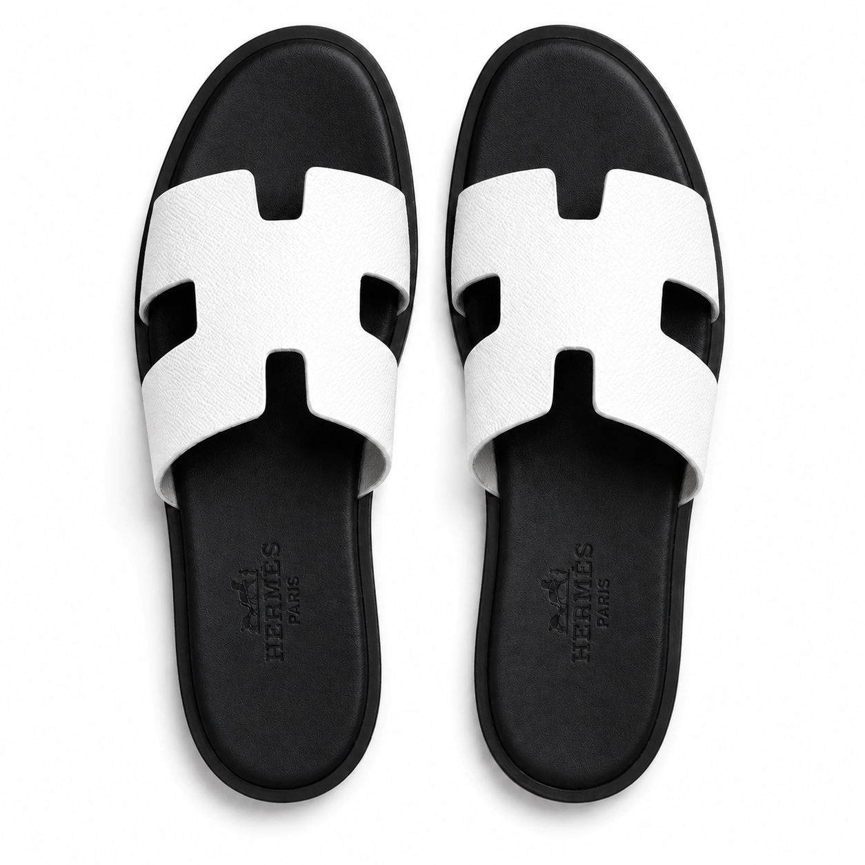 H Izmir Sandals (Slides) - White Black