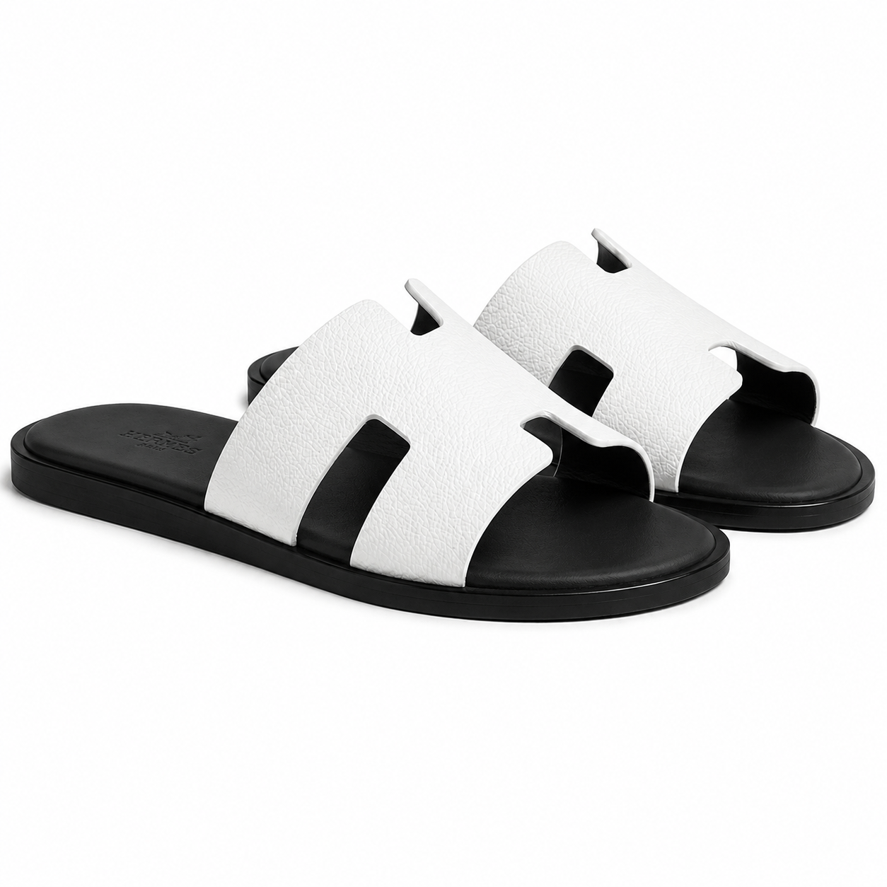 H Izmir Sandals (Slides) - White Black