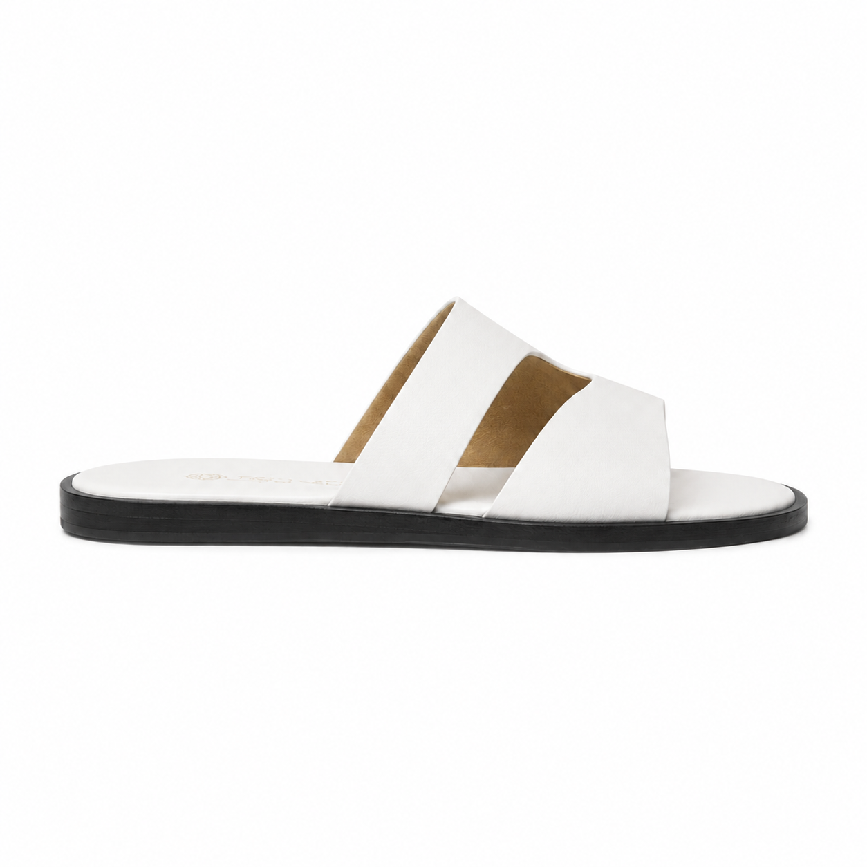 LP Pilat Plain Walk Sandal (Slides) - White / Black