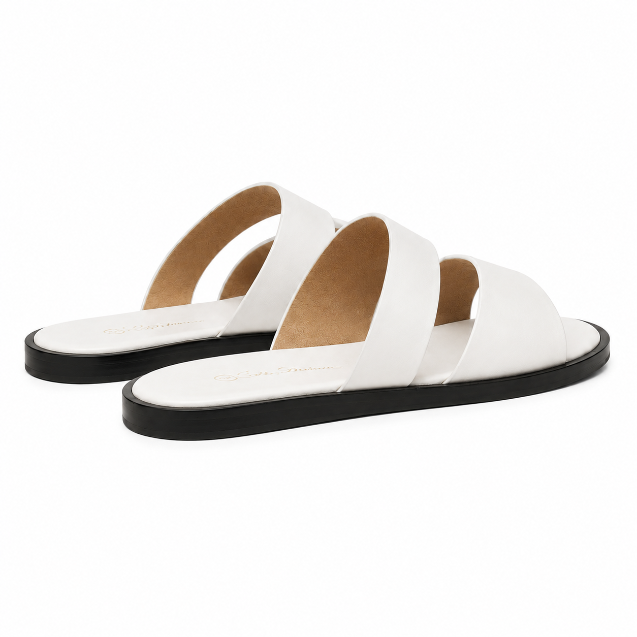 LP Pilat Plain Walk Sandal (Slides) - White / Black