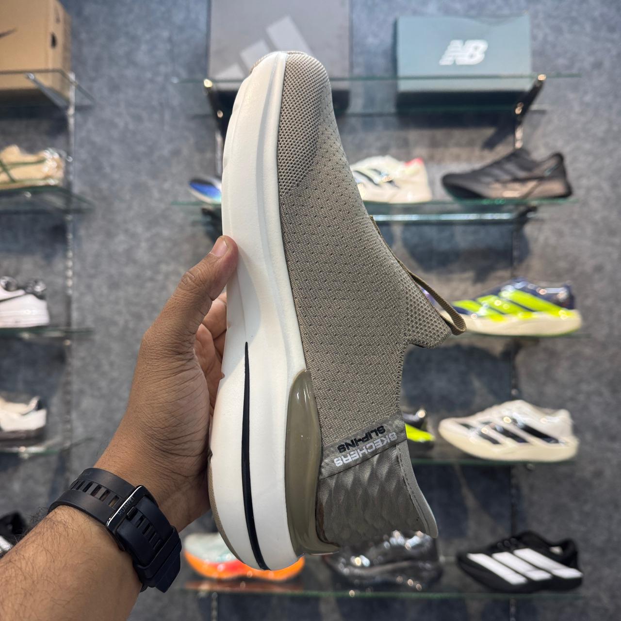 Skechers Hyperburst Max Cushion Slip-ins Khakhi