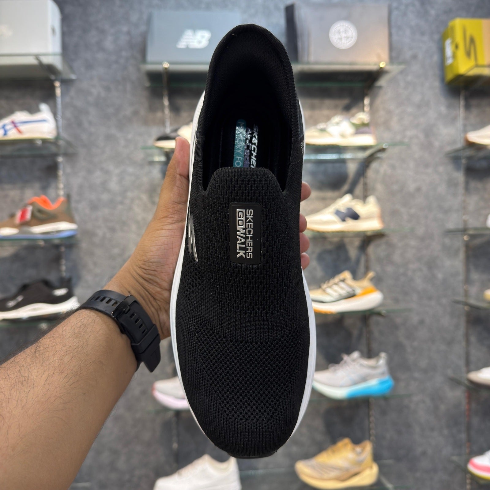 Sketcher Slip ins Max Cushioning Elite Black White