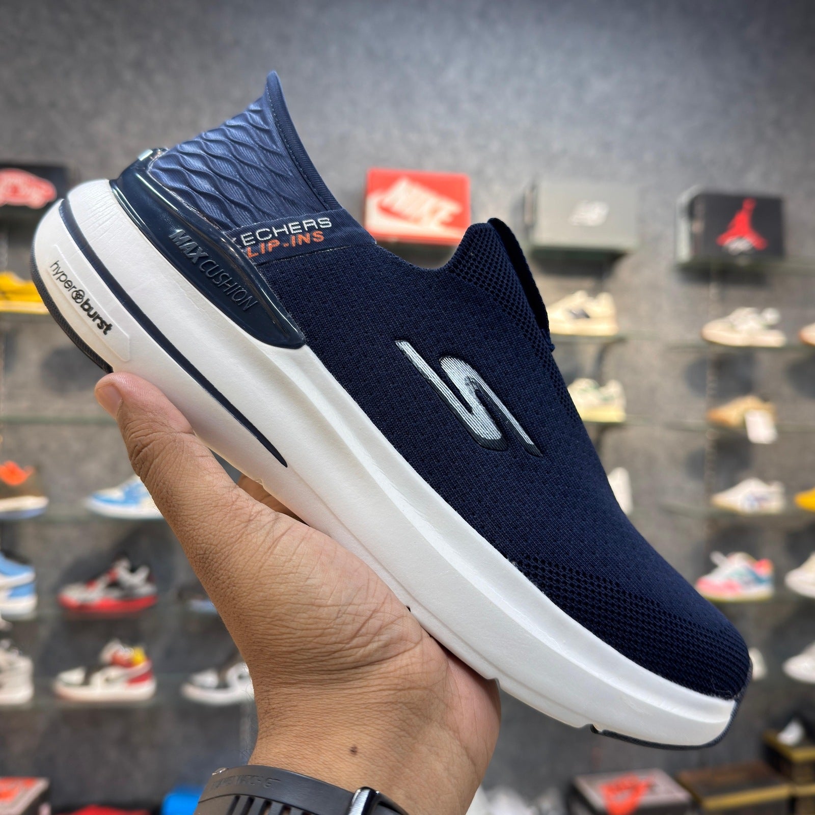 Skechers Hyperburst Max Cushion Slip-ins Blue