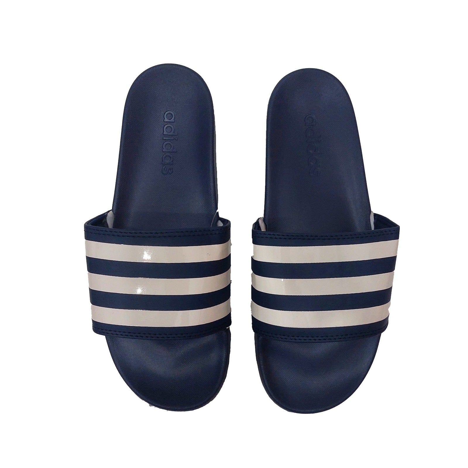 Adidas three store stripe slides