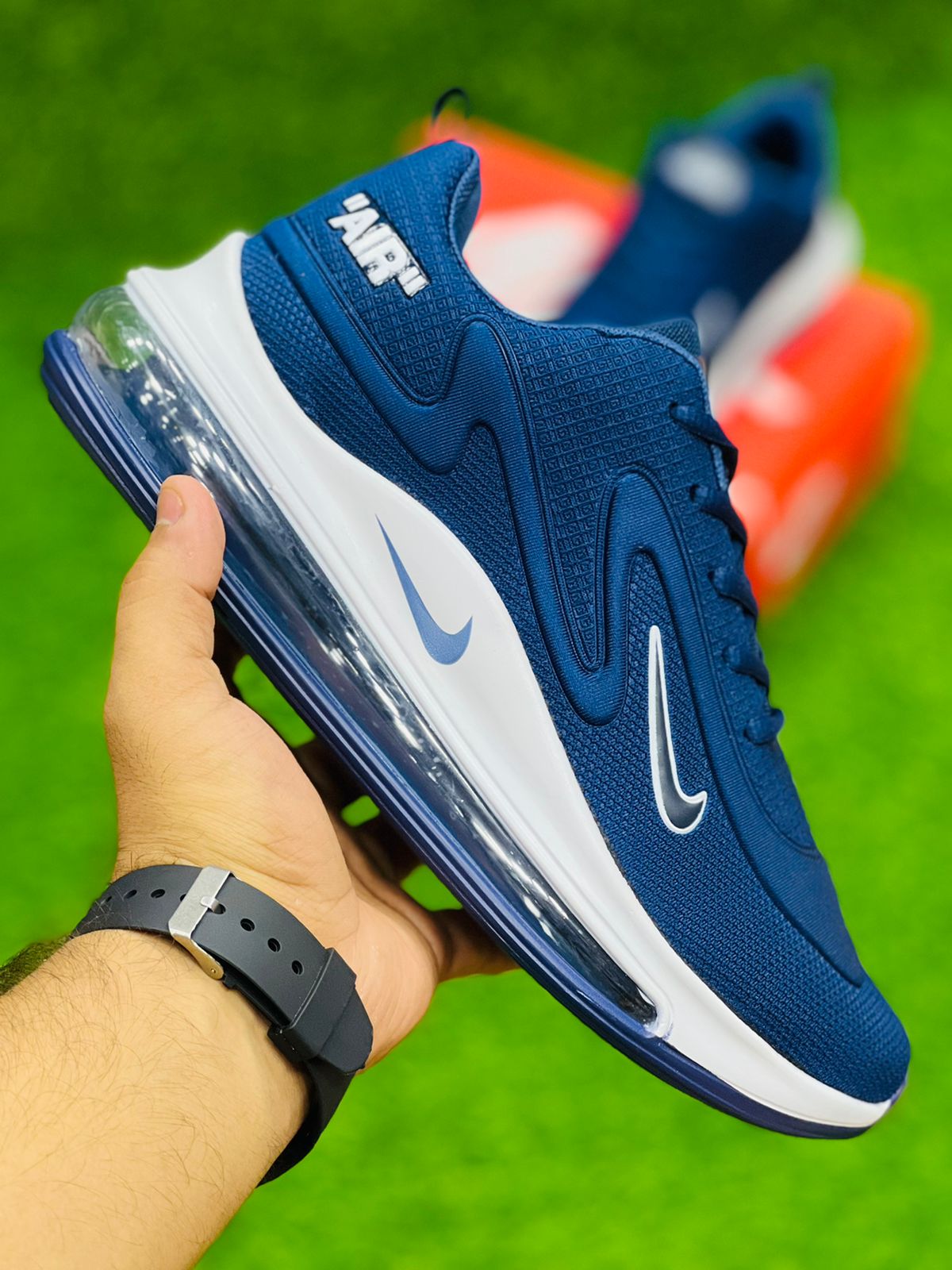 Nike 720 blue and white Clearance