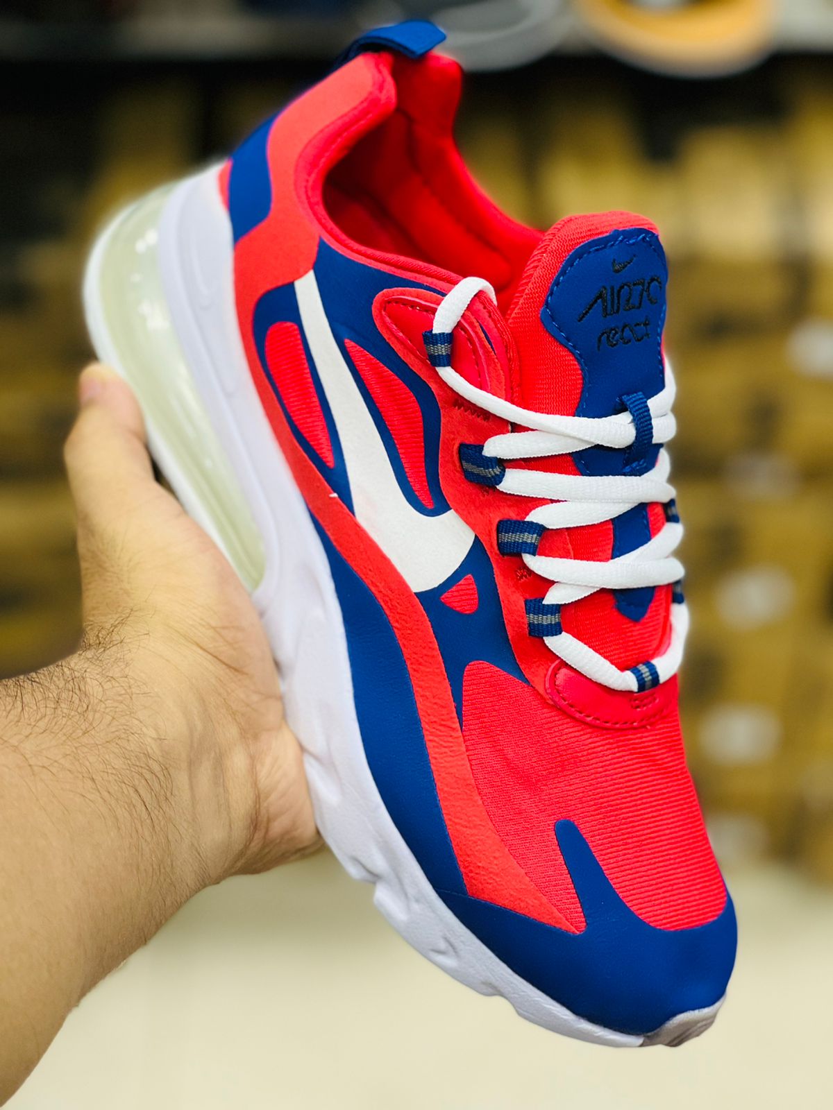 Air Max 270 React Red Blue